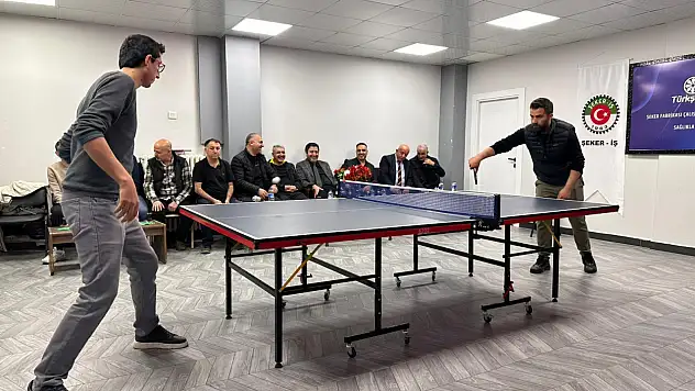 Ağrı Şeker Fabrikası'nda masa tenisi heyecanı başladı