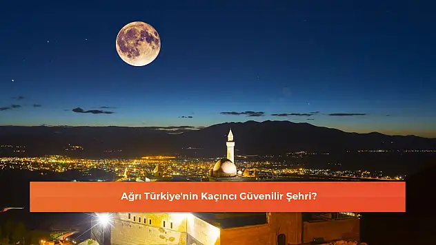 Ağrı Türkiye'nin Kaçıncı Güvenilir Şehri?