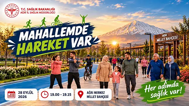 Ağrılılar sağlık için Millet Bahçesi'nde buluşacak