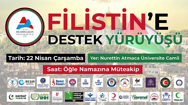 AİÇÜ'den Filistin için destek yürüyüşü çağrısı