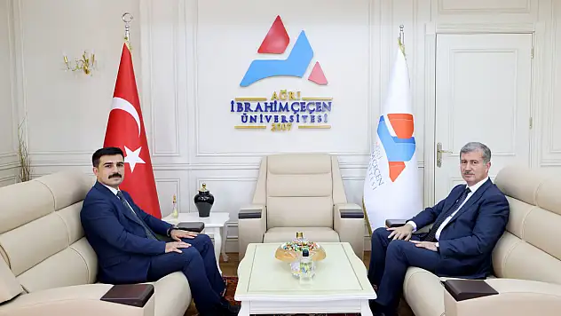 AİÇÜ Rektörü Gülçin, Adalet Komisyonu Başkanı Yiğit'i ağırladı