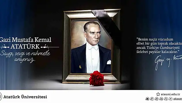 Atatürk'ü Anma Günü'nde Rektör Hacımüftüoğlu'ndan anlam dolu mesaj