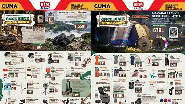 BİM 24 Nisan 2026 Aktüel Kataloğu Yayınlandı: Stanley Termos ve Kamp Ürünleri Dikkat Çekti
