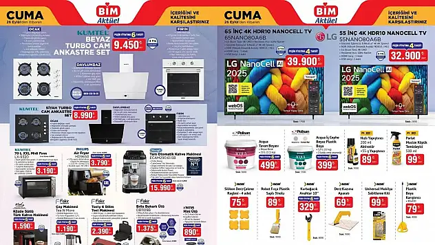 BİM 26 Eylül 2025 Aktüel Kataloğu Çıktı! Elektronik, Mutfak ve Oyuncaklarda Büyük İndirimler