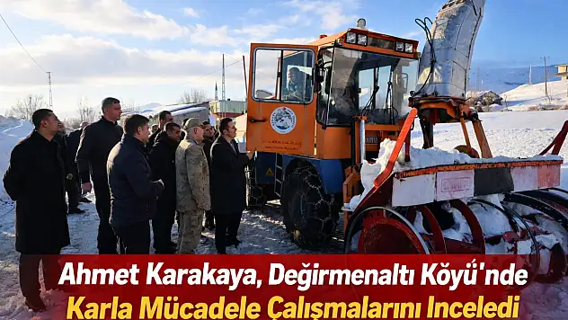 Bitlis Valisi Ahmet Karakaya, Değirmenaltı Köyü'nde Karla Mücadele Çalışmalarını İnceledi