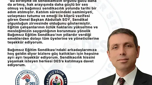 Demokrat Eğitimciler Sendikası'na Üyelikler Hız Kazandı