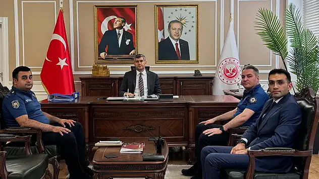 Diyadin'de emniyetten Kaymakam Korkusuz'a hayırlı olsun ziyareti
