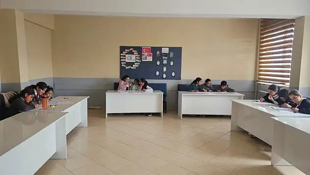 Diyadin'de öğrenciler matematik yarışmasında kıyasıya yarıştı