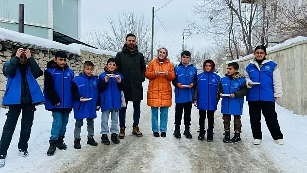 Diyadin'de soğuk havada iç ısıtan etkinlik