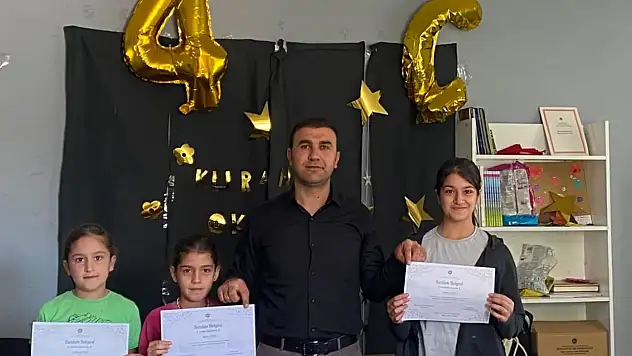 Diyadin'de yaz kur'an kursunda kapanış heyecanı
