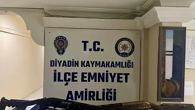 Diyadin emniyetinden nokta denetim: Ruhsatsız tüfek yakalandı