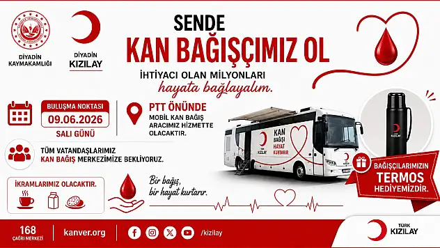 Diyadin için kan bağışı duyurusu yapıldı