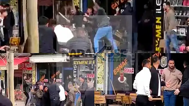 Doğubayazıt'ta cadde ortasında korku dolu anlar! Masa sandalyeler havada uçuştu