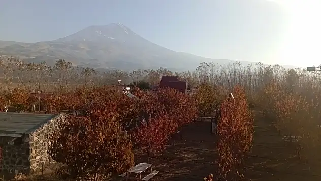 Doğubayazıt'ta sonbaharın son renkleri görsel şölen sundu