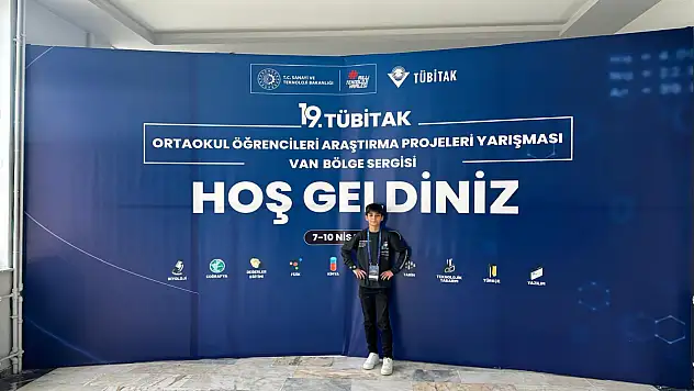 Doğubayazıtlı öğrenci TÜBİTAK bölge finalinde Ağrı'yı temsil etti