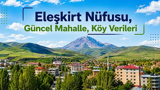 Eleşkirt Nüfusu, Güncel Mahalle, Köy Verileri