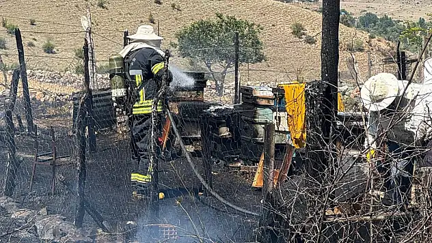 Erzurum'da Arı Kovanları Yangında Yok Oldu, Sebebi Belirsiz