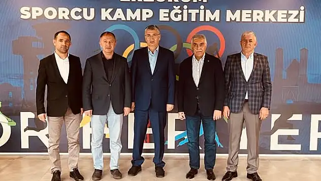 Erzurum'da Eski Vali Celalettin Güvenç, TOHM ve SEM Sporcularıyla Buluştu