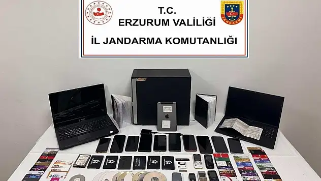 Erzurum'da Jandarma, terör propagandası ve dolandırıcılıkla mücadelede kapsamlı denetimler gerçekleştirdi
