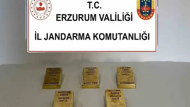 Erzurum'da kaçak altın operasyonu: 5 kilogram külçe ele geçirildi