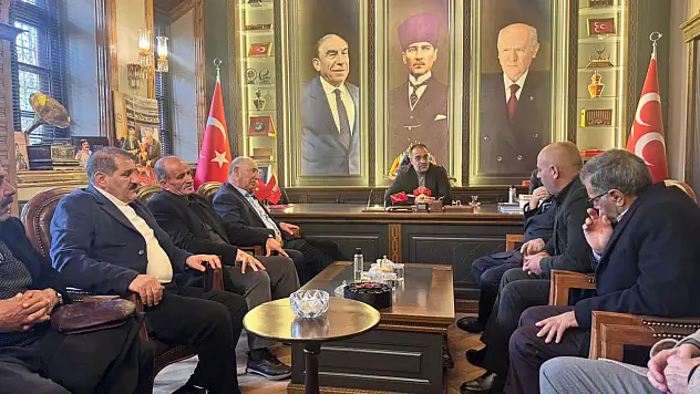 Erzurum'da Kanaat Önderlerinden MHP İl Başkanlığı'na Ziyaret