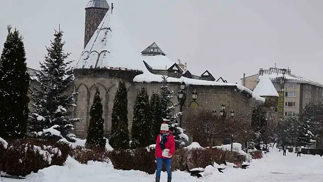 Erzurum'da kar köy yollarını kapadı