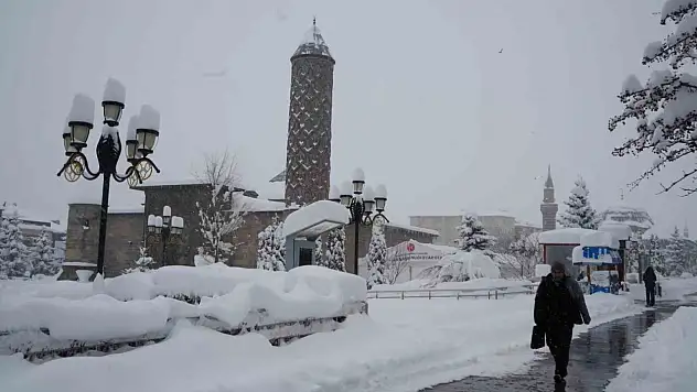 Erzurum'da soğuk hava etkisini artırdı