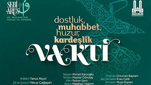 Erzurum'da 'Vakti Vefa' Programı Düzenleniyor