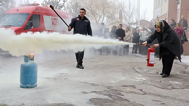 Erzurum'da yangın konulu eğitim programı düzenlendi