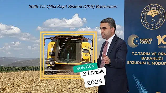 Erzurum Tarım İl Müdürlüğünden ÇKS başvurusu uyarısı