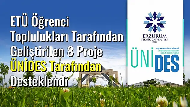 Erzurum Teknik Üniversitesi'nden 8 projeye 600 bin tl destek