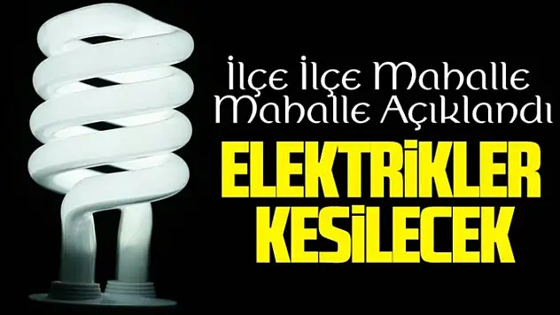 Gaziantep'te 8 Ocakta Elektrik Kesintisi Uygulanacak Bölgeler Açıklandı