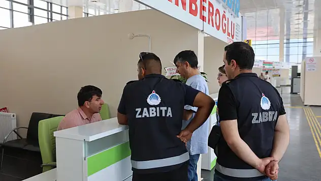 Iğdır Belediyesi bayram öncesi otobüs terminalinde güvenlik denetimleri gerçekleştirdi