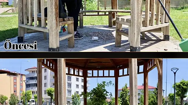 Iğdır'da park temizliği ve düzenlemesiyle yeşil alanlar güzelleşiyor