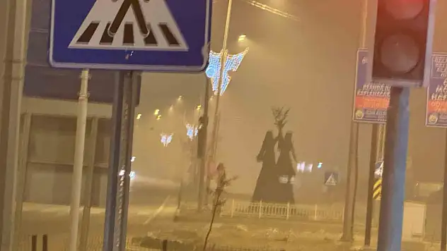 Iğdır'da yoğun sis, görüş mesafesini 1 metreye kadar düşürdü, hayat durma noktasına geldi