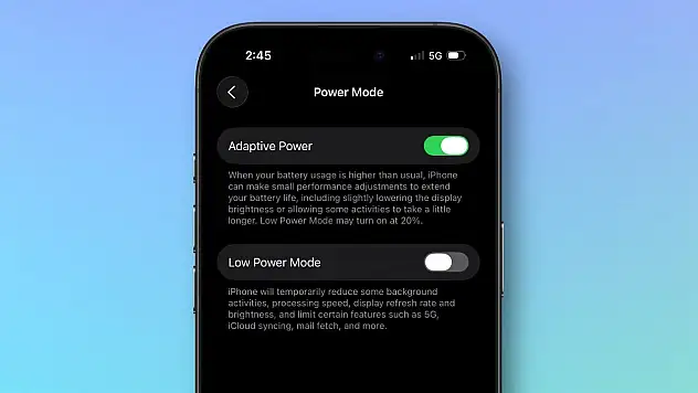 iOS 26 ile iPhone'unuzun Pili Artık Daha Uzun Gidecek: Uyarlanabilir Güç Özelliği Hayat Kurtarıyor