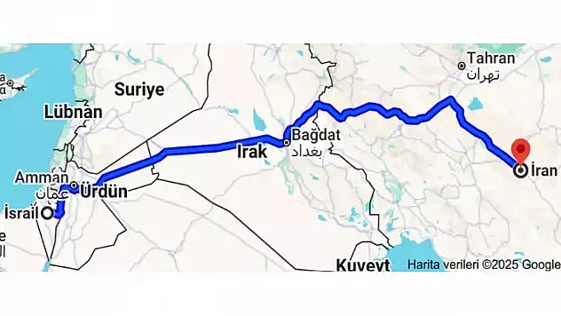 İran-İsrail Arası Kaç KM?
