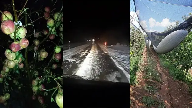 Isparta'da dolu yağışı elma bahçelerini vurdu: 170 milyon liralık hasar meydana geldi