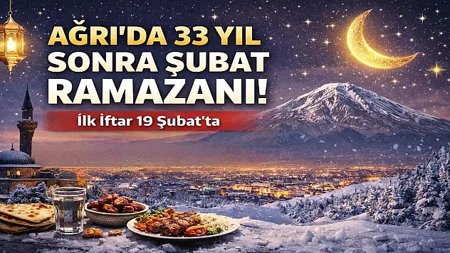 Karlı günlerde Ramazan: Ağrı'da Şubat ayı imsakiyesi