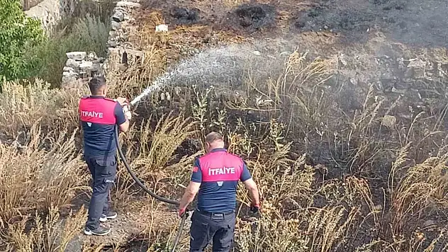 Kars'ta meydana gelen anız yangını, hızlı müdahale ile kısa süre içinde kontrol altına alındı