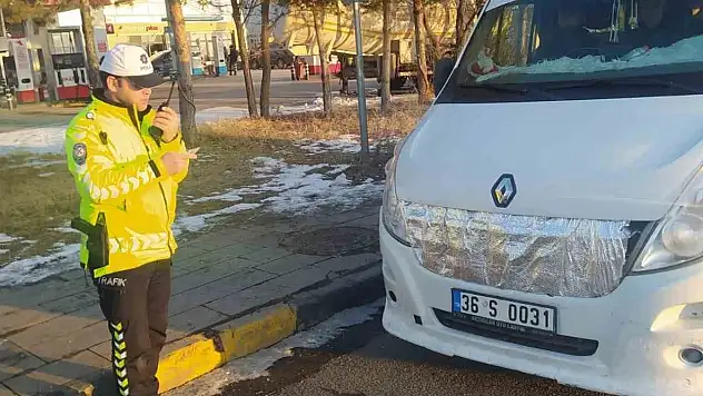 Kars'ta öğrenci servislerine güvenlik denetimi
