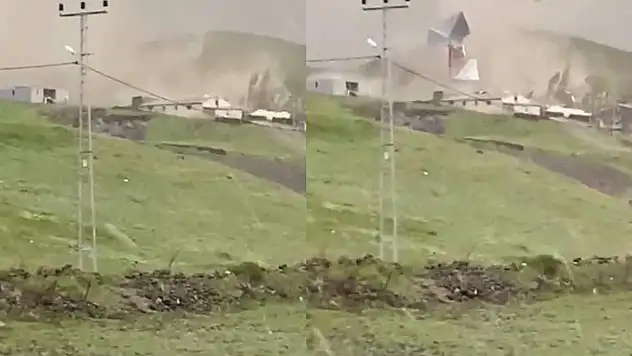 Kars'taki şiddetli rüzgar evlerin çatılarını uçurdu, vatandaşlar korku dolu anlar yaşadı
