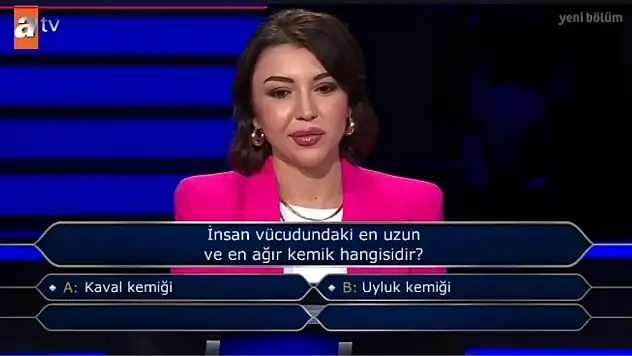 Kim Milyoner Olmak İster'de Sorulan Soru: İnsan Vücudundaki En Uzun ve En Ağır Kemik Hangisidir?