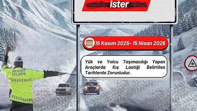 Kış lastiği zorunluluğu başladı, sürücüler uyarıldı!