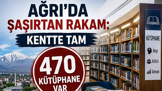 Kütüphane sayısında Ağrı'nın ulaştığı rakam dikkat çekti