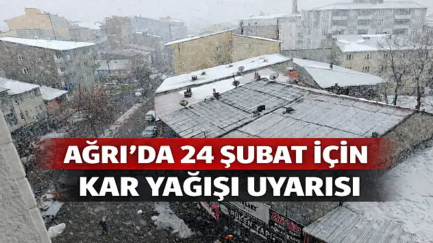 Ağrı'da don ve çığ tehlikesi kapıda!
