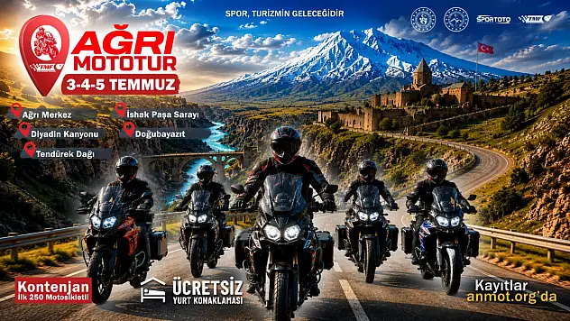 Motosiklet tutkunları Ağrı'da buluşuyor