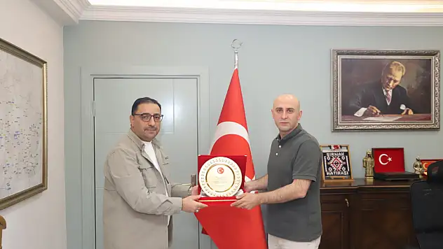 Müftü Demirkaynak'tan Kaymakam Ekinci'ye veda ve teşekkür ziyareti