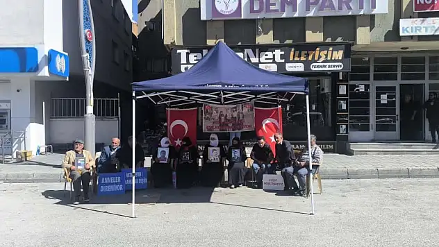 Muş'ta aileler PKK'dan çocuklarını geri istemek için DEM Parti önünde eylemde bulunuyor