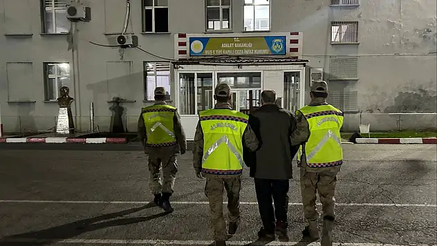 Muş'ta hapis cezası olan şahıs jandarma operasyonuyla yakalandı